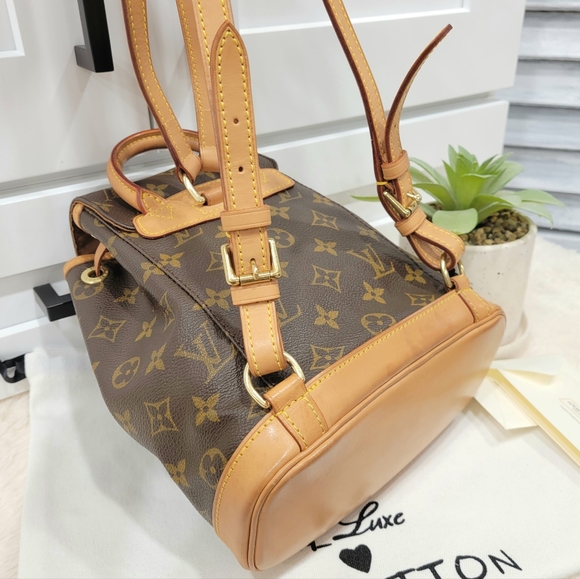 💕DISCONTINUED Very Rare Backpack LOUIS VUITTON Montsouris MINI Monogram - Picture 6 of 16